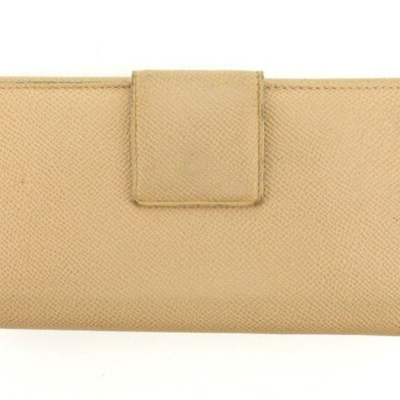 Bvlgari Wallet Purse Long Wallet Beige Silver Woman Authentic Used - Picture 2 of 6